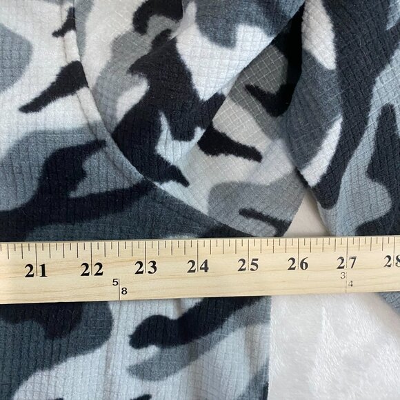 Vintage Starter 1/4 Zip Pullover Black Gray Camo Camouflage Sweater Men's XL - Picture 8 of 10